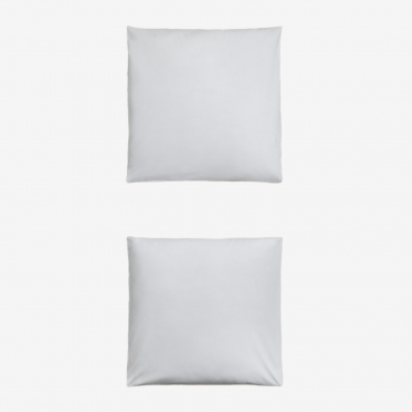 Set De 2 Fundas De Almohada En Algodón Percal De 180 Hilos Lesia Blanco & 50 X 100 Cm - Sklum