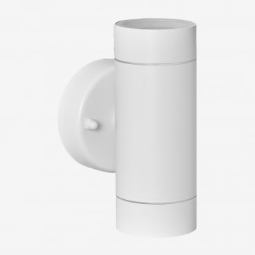 Aplique De Pared Para Exterior En Aluminio Con 2 Puntos De Luz Jaxten Blanco - Sklum