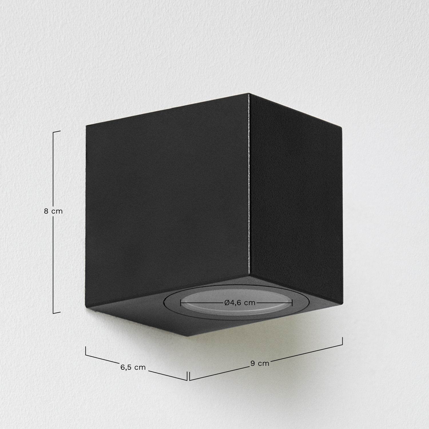 Aplique de pared para exterior Yovar, medidas