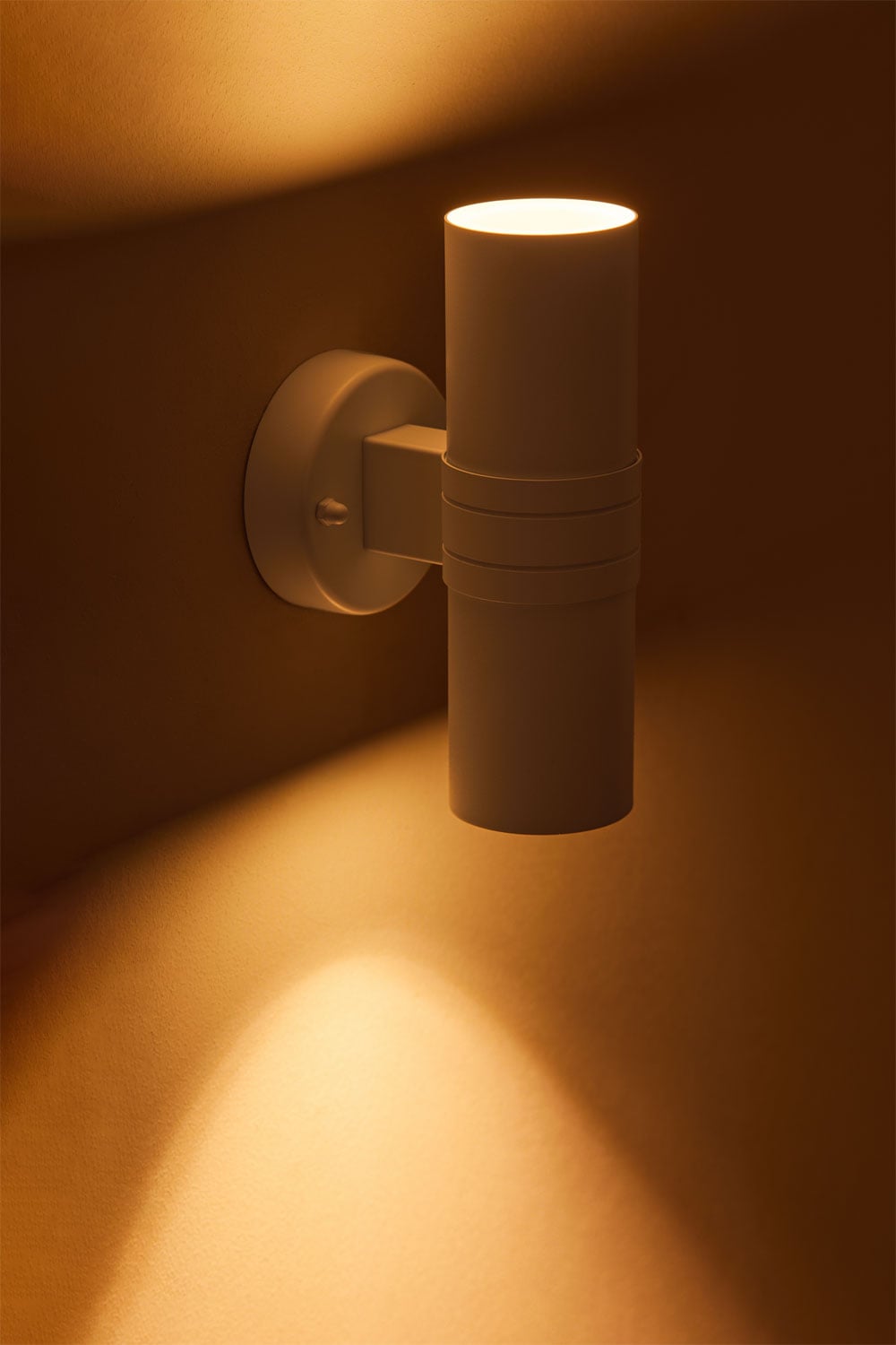 Aplique de pared exterior en acero con doble punto de luz Grivat