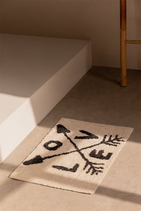 Alfombra para baño rectangular 40x60 cm en algodón Loff