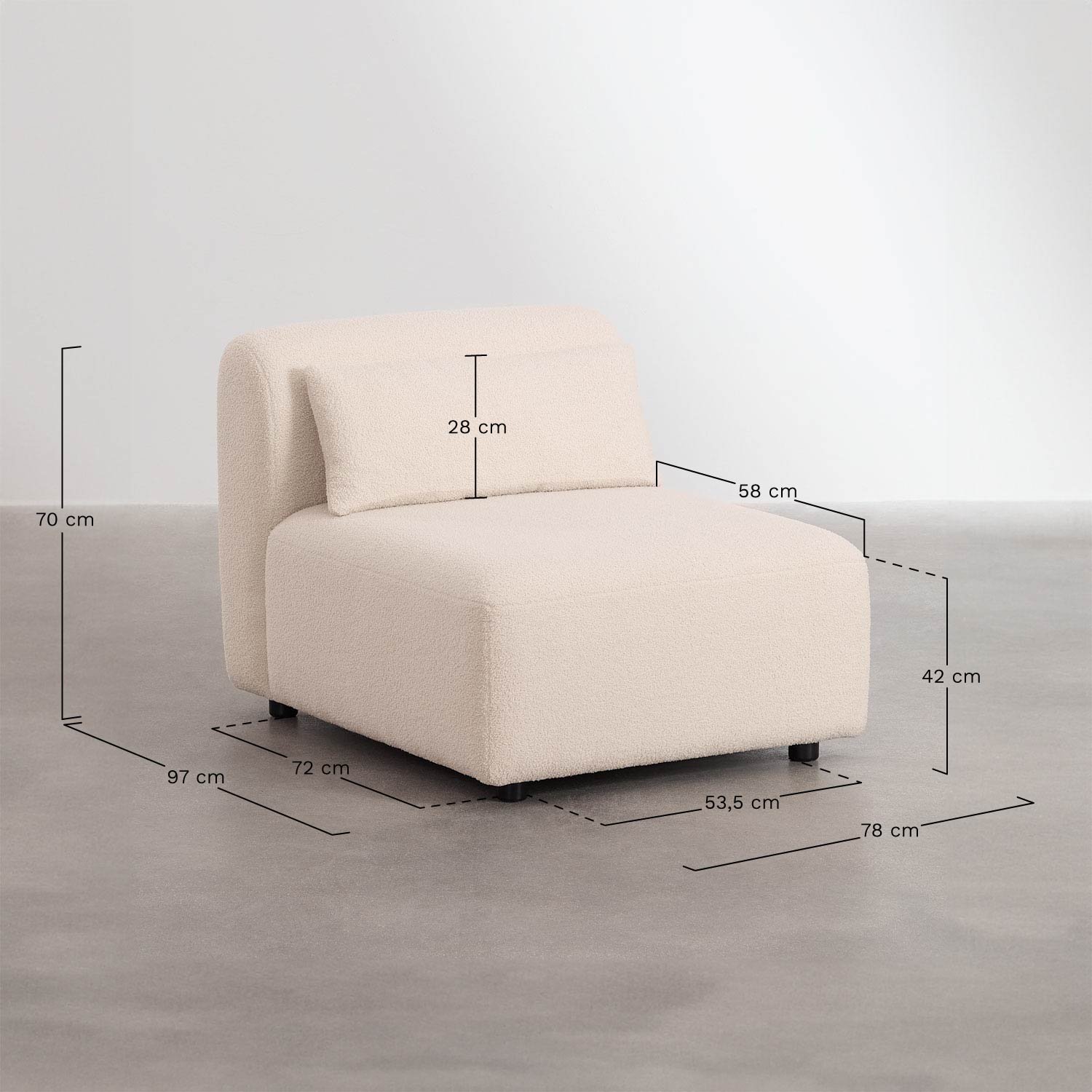 Sillón Fogler , medidas