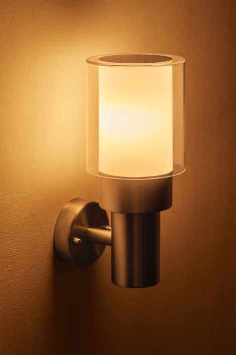 Lámpara de pared para exterior en acero inoxidable Vantol