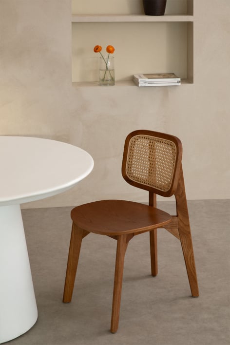 Silla de comedor en madera Defne - Marrón Nogal