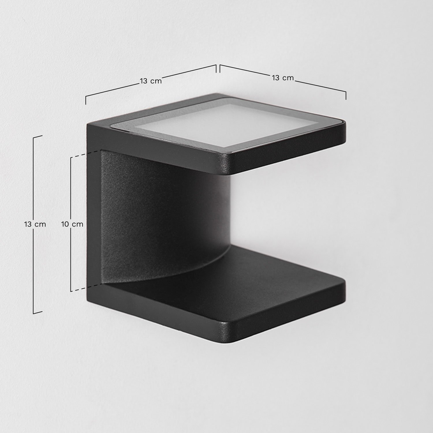 Aplique de pared LED para exterior en aluminio con 2 puntos de luz Virela, medidas