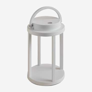Lámpara De Mesa Led Inalámbrica Para Exterior En Aluminio Arelvy Blanco - Sklum