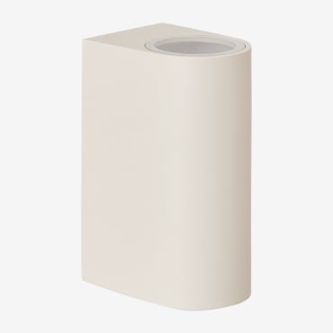 Aplique De Pared Para Exterior En Aluminio Con 2 Puntos De Luz Pevot Beige Tapioca & ↑15 Cm - Sklum
