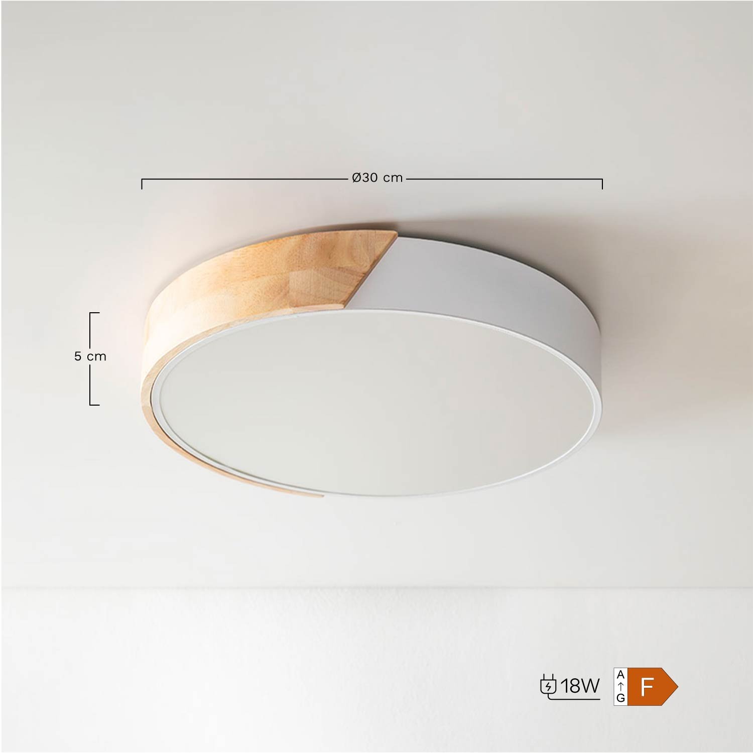 Plafón LED Jan            , medidas