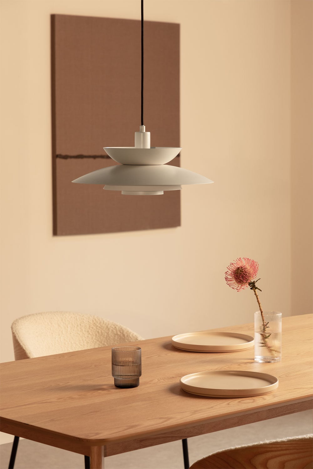 Lámpara colgante escandinava blanca