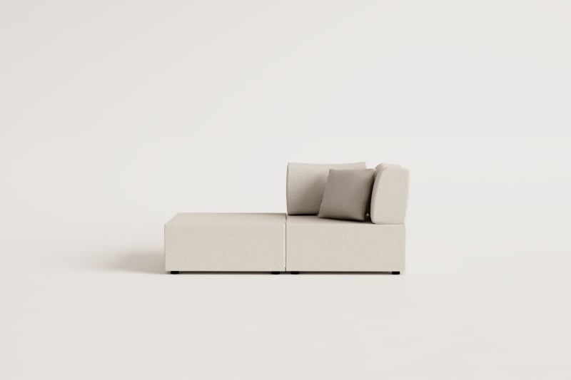 Sillón Modular con Puff en Terciopelo Kata