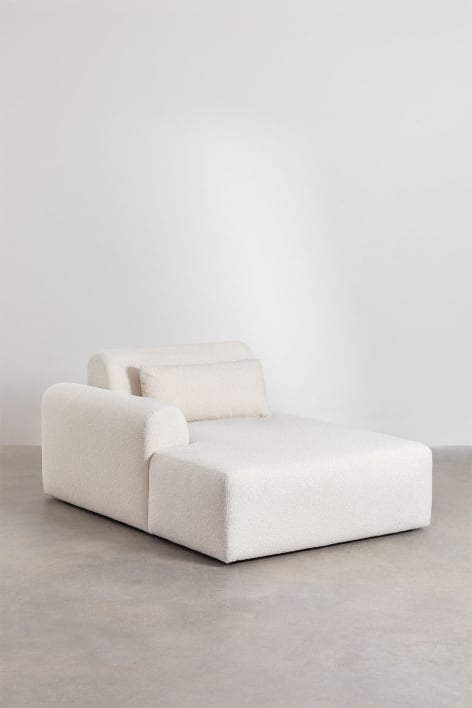 Módulo chaise longue izquierdo para sofá modular en borreguito Borjan - Borreguito Blanco
