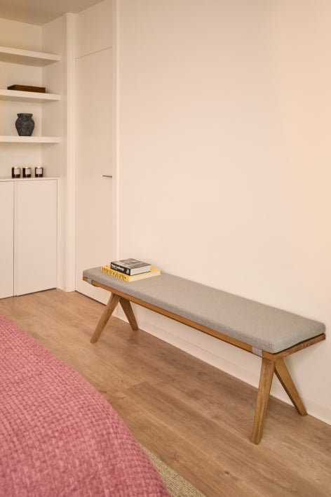 Banco 160 cm en madera de roble Basset