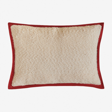 Cojín Rectangular En Tela Bouclé (35x50 Cm) Renildo Blanco Gardenia - Sklum