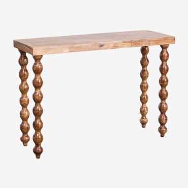 Consola Recibidor En Madera De Mango Tessaia Madera Mango Oscura - Sklum