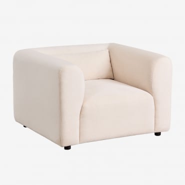 Sillón Tapizado Fogler Pana Beige Lino - Sklum
