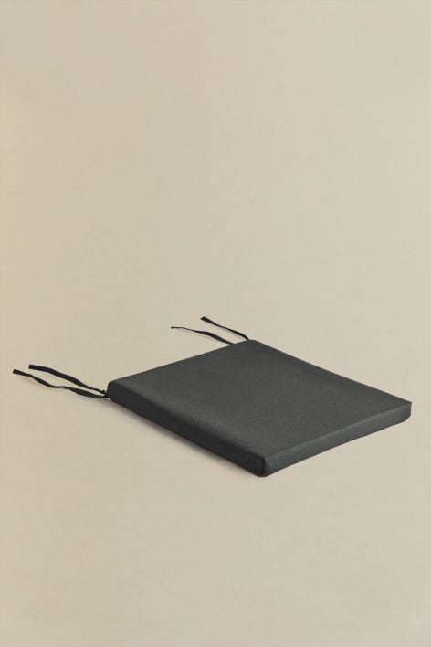 Cojín cuadrado 40x40 cm para silla en poliéster Elton - Negro