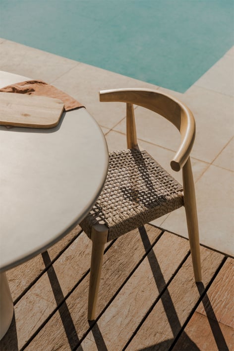 Silla de jardín en madera de teca Celle