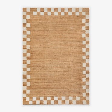 Alfombra Rectangular En Yute Y Algodón Luebo 300 X 200 Cm - Sklum