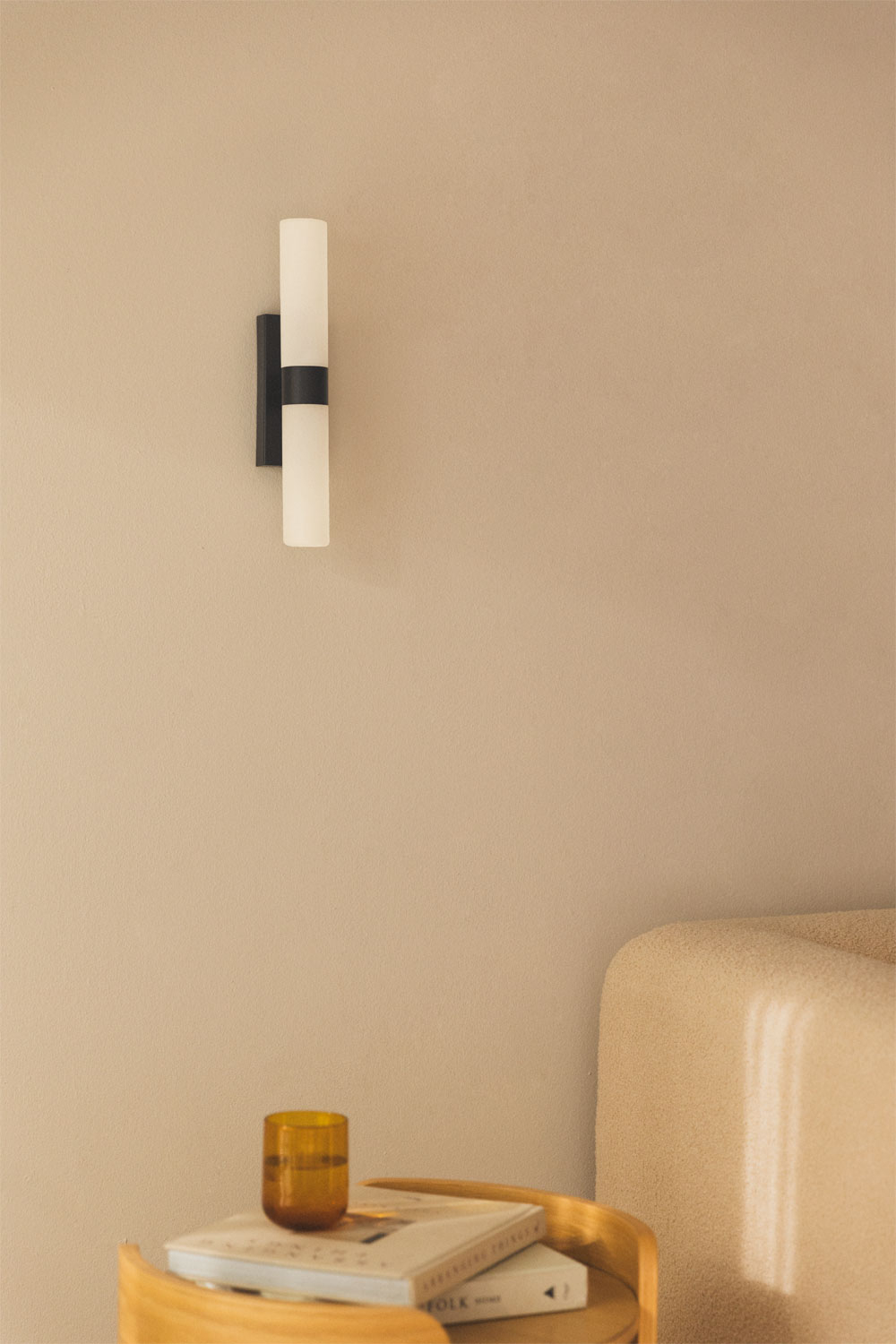 aplique pared cilíndrico, lámpara pared minimalista
