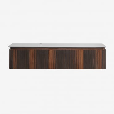 Conjunto De Mueble De Baño Suspendido En Madera Lavena Madera Oscura & Sin Lavabo & Sin Espejo & Sin Grifo - Sklum
