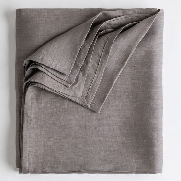 Mantel En Lino Zendan Gris Topo & 170 X 250 Cm - Sklum