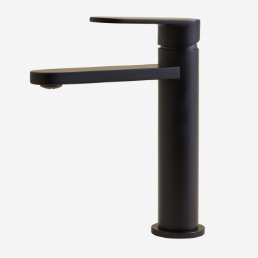 Grifo De Lavabo En Latón Alameda Negro Mate & ↑20 Cm - Sklum
