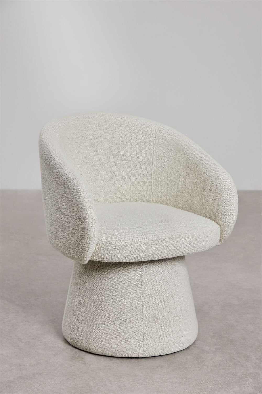 Silla de comedor giratoria tapizada Flavian