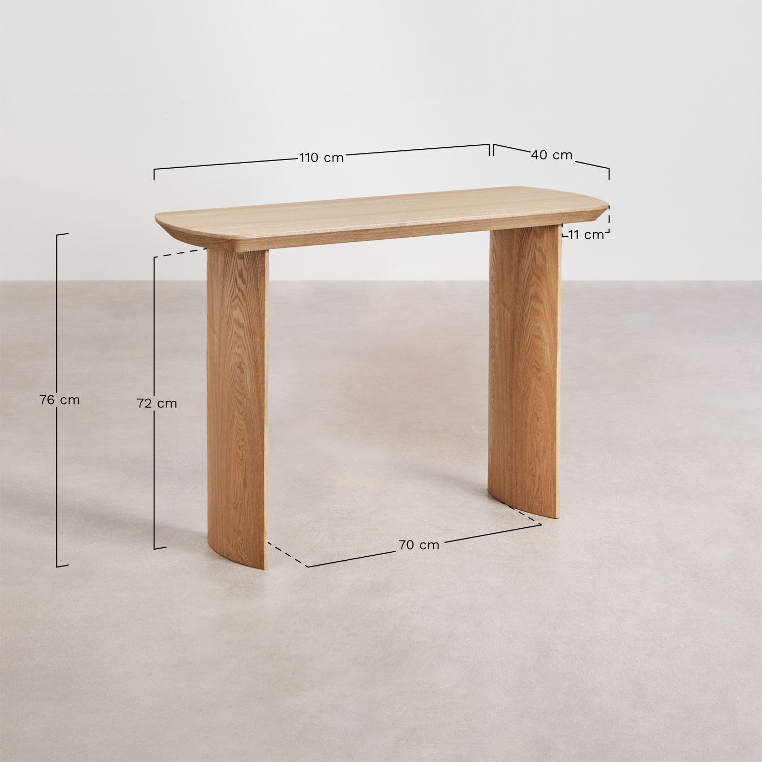 Consola recibidor 110x40 cm en MDF Tuareg , medidas