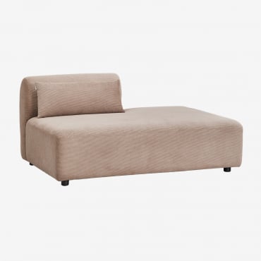 Módulo Diván Derecho Para Sofá Modular Fogler Pana Marrón Camel - Sklum