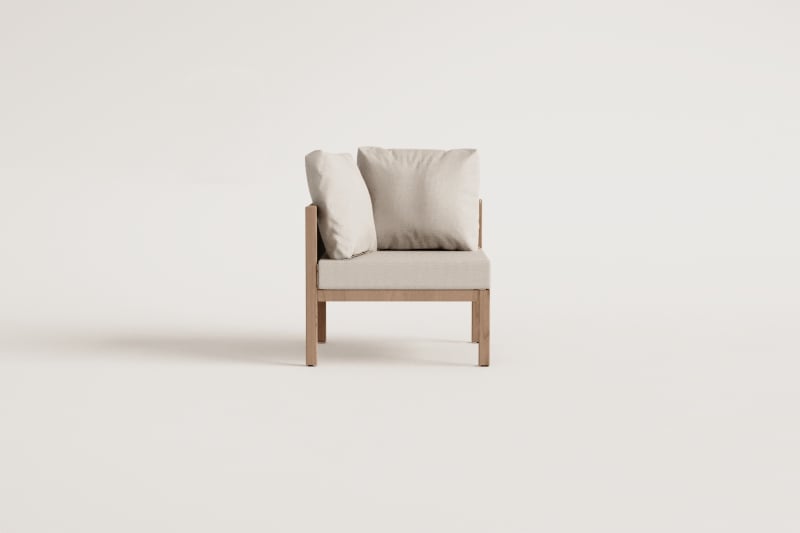 Sillón esquinero en madera de acacia Branson 