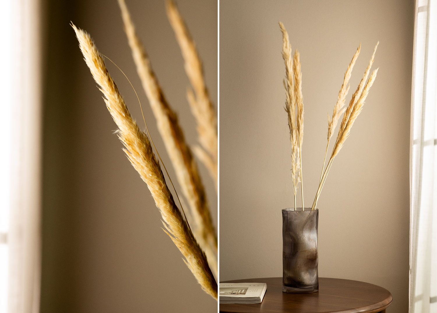 jarron cristal gris, florero decorativo salón