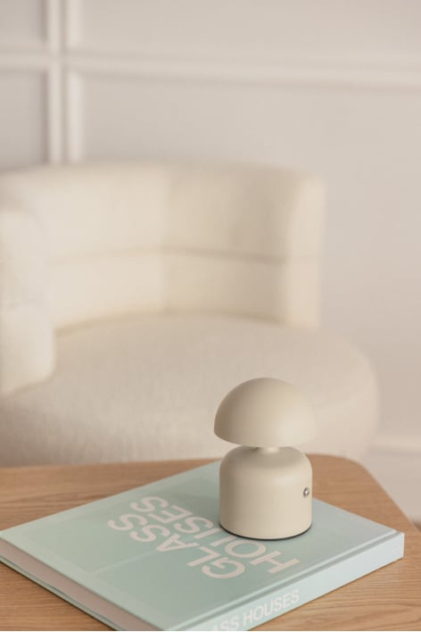 Lámpara de mesa LED inalámbrica en hierro Nantali