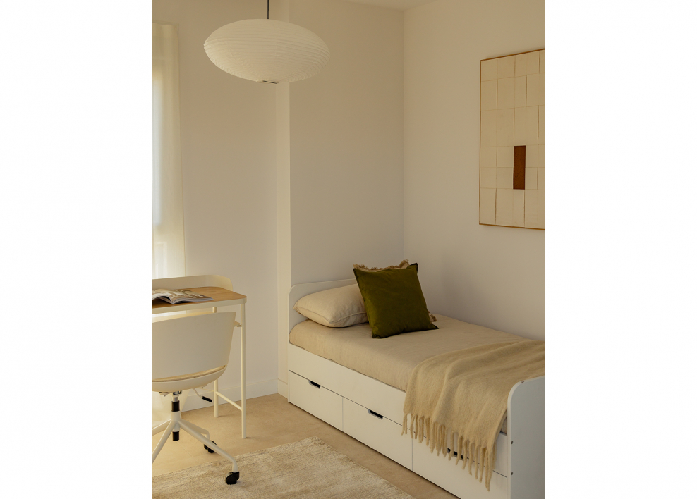 Cama para colchón 90x190 cm con 3 cajones en MDF Janete