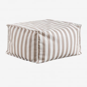 Puff Rectangular 75x65 Cm En Tela Sandel Marrón Avellana - Sklum