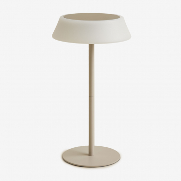Lámpara De Mesa Solar Led Inalámbrica Para Exterior Ulenia Beige Tapioca - Sklum