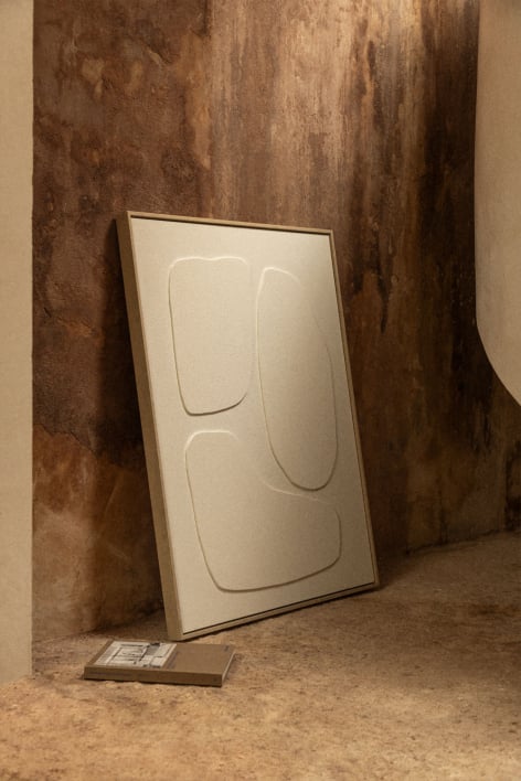 Cuadro decorativo pintado a mano con relieve Helvon