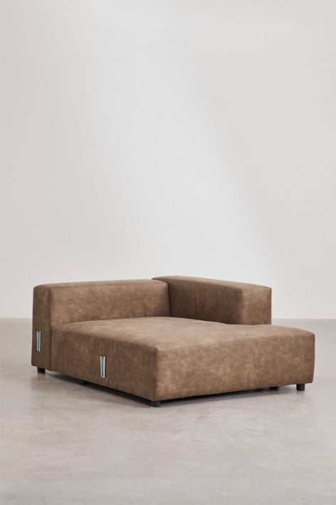 Módulo chaise longue derecho para sofá modular Bruna - Antelina Marrón Café