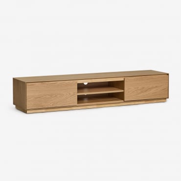 Mueble Tv 180x40 Cm En Mdf Burundi Marrón Roble - Sklum