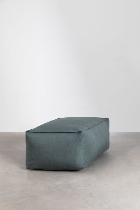 Puff 110x65 cm en tela Dojans - Verde Éter