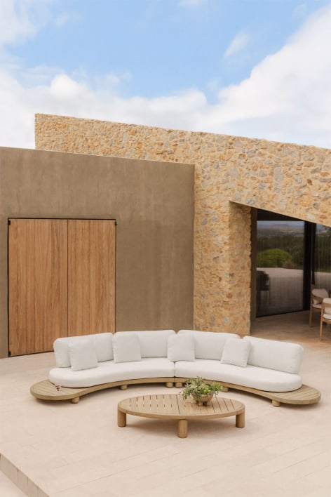 Conjunto de jardín en madera de acacia Jerome