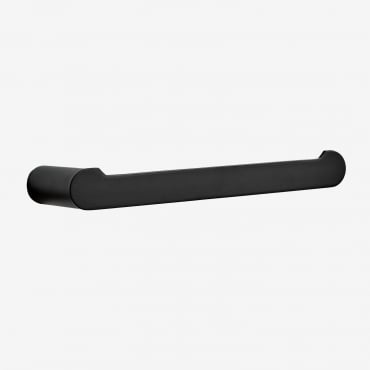 Toallero De Pared Con Barra ↔︎20cm Para Baño En Acero Inoxidable Alameda Negro Mate - Sklum