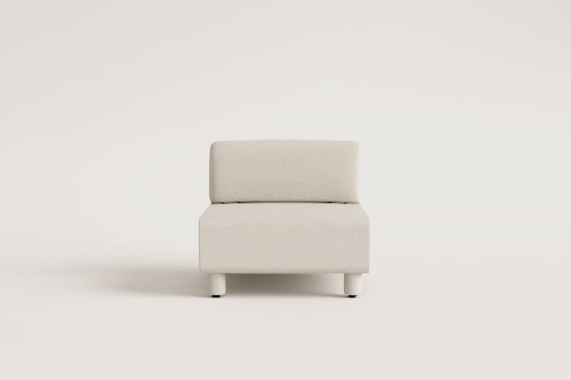 Módulo central para sofá modular en tela bouclé Artemisa