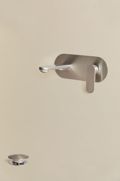 Set de grifo de lavabo empotrado en latón Alameda y válvula de desagüe para lavabo tipo Click-Clack Orveta
