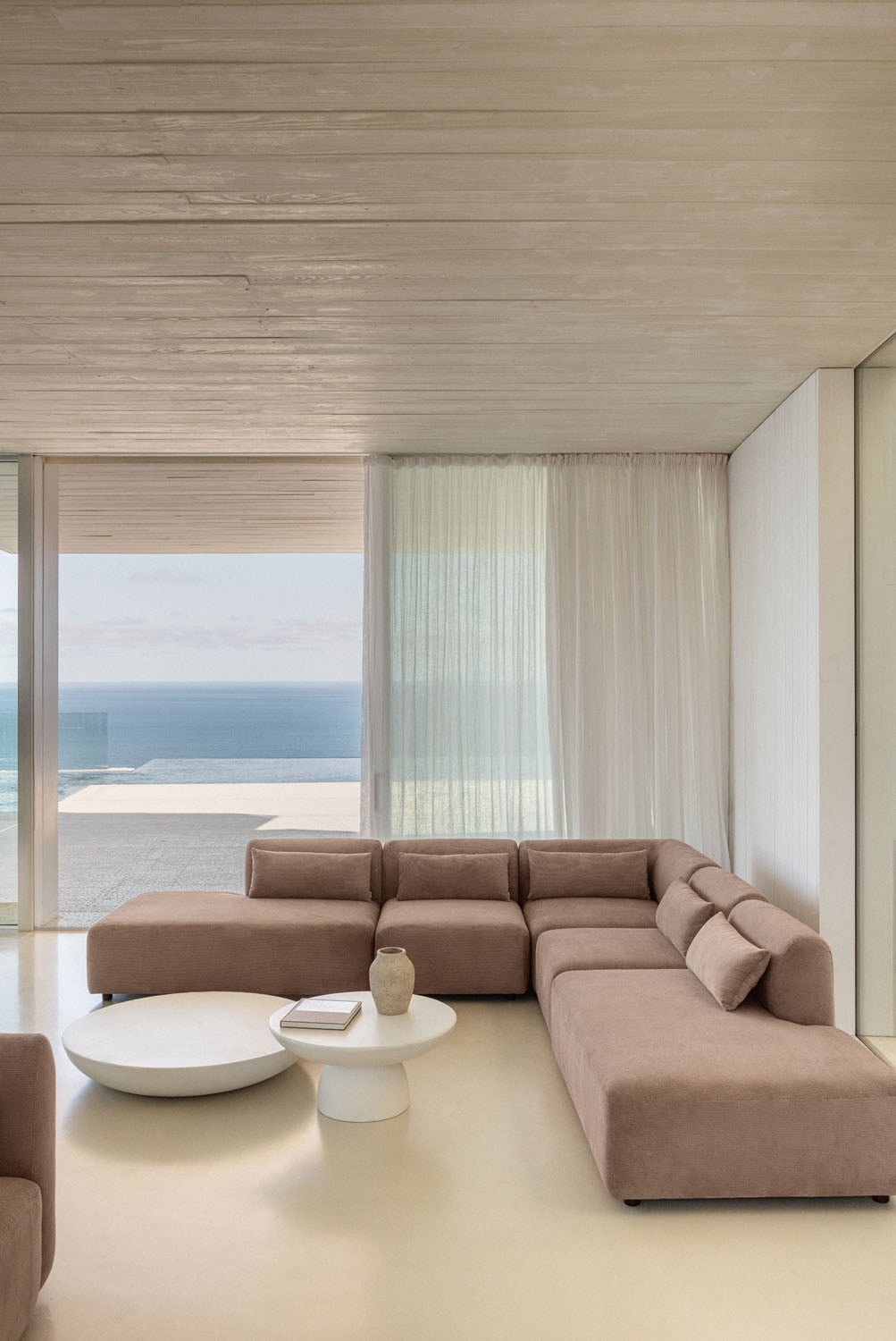 Sofá modular esquinero beige claro