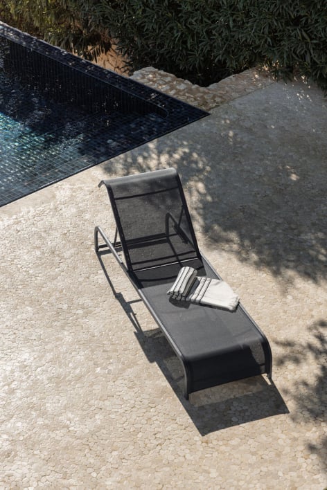 Tumbona reclinable en acero Marietta