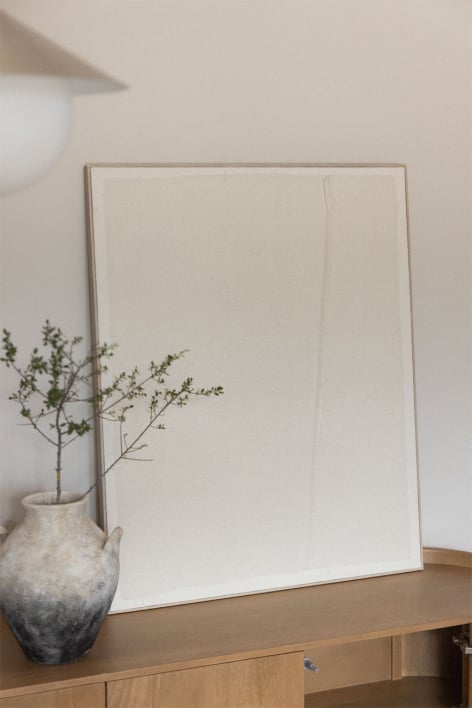 Cuadro decorativo con textura en lino Ovilea