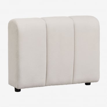 Reposabrazos Izquierdo Para Sofá Modular En Tela Bouclé Eliot Bouclé Beige Crema - Sklum