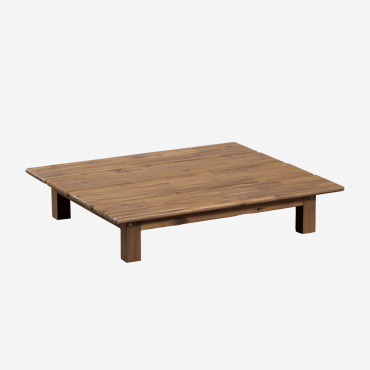 Mesa De Centro Rectangular En Madera De Acacia (85x75 Cm) Brina Marrón Acacia - Sklum