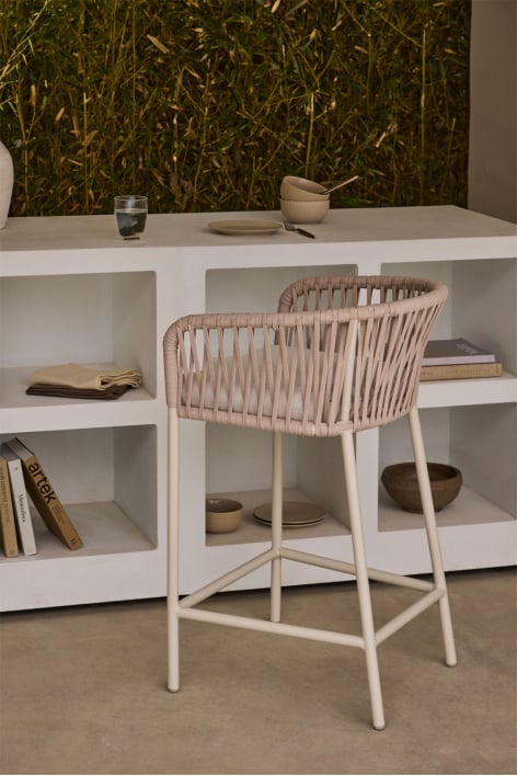 Taburete alto de jardín Arhiza - Beige Tapioca