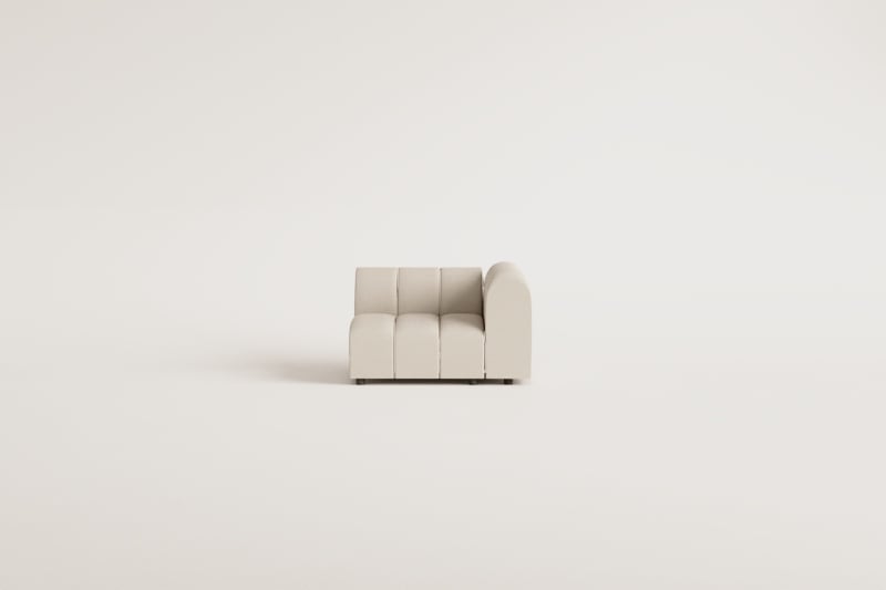 Módulo esquinero derecho para sofá modular en tela bouclé Eliot